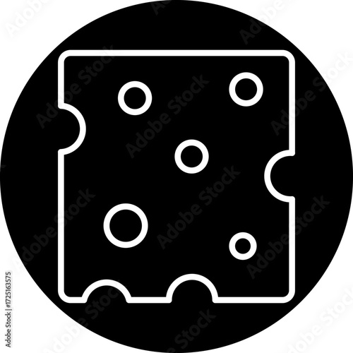 Cheese line icon style