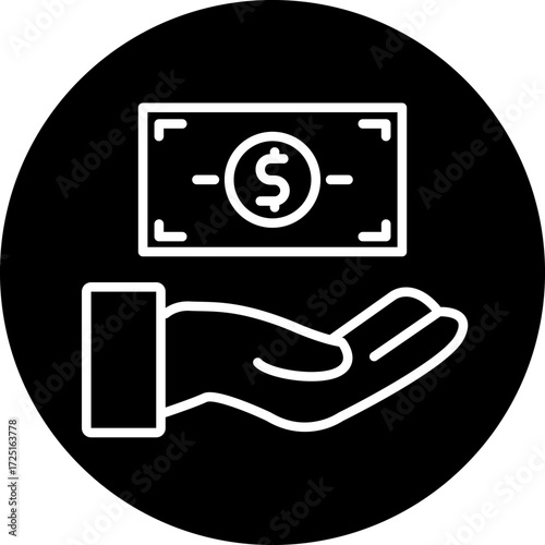 Donation line icon style