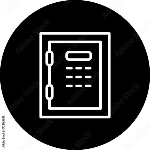 Safe Box line icon style