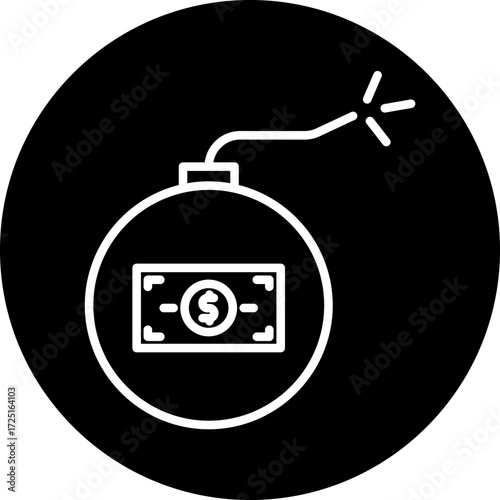 Debt line icon style