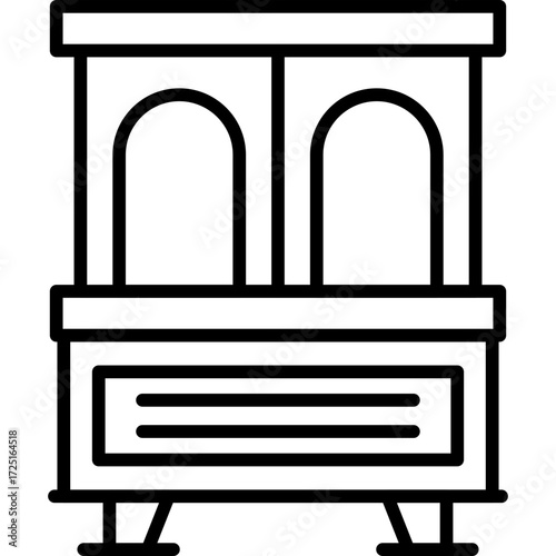 Train Station Icon Vector Element