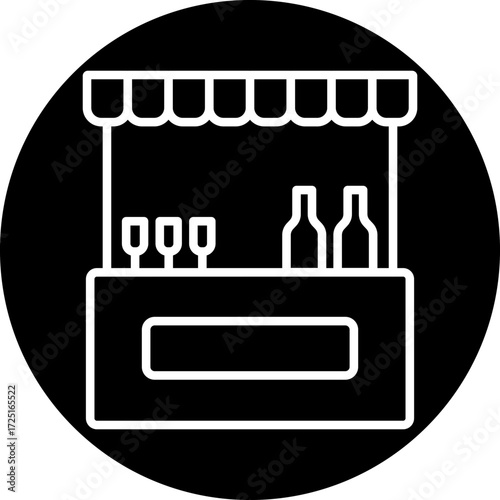 Drinks Stall Line Icon Style