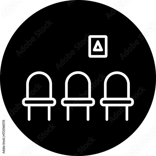Waiting Room Line Icon Style