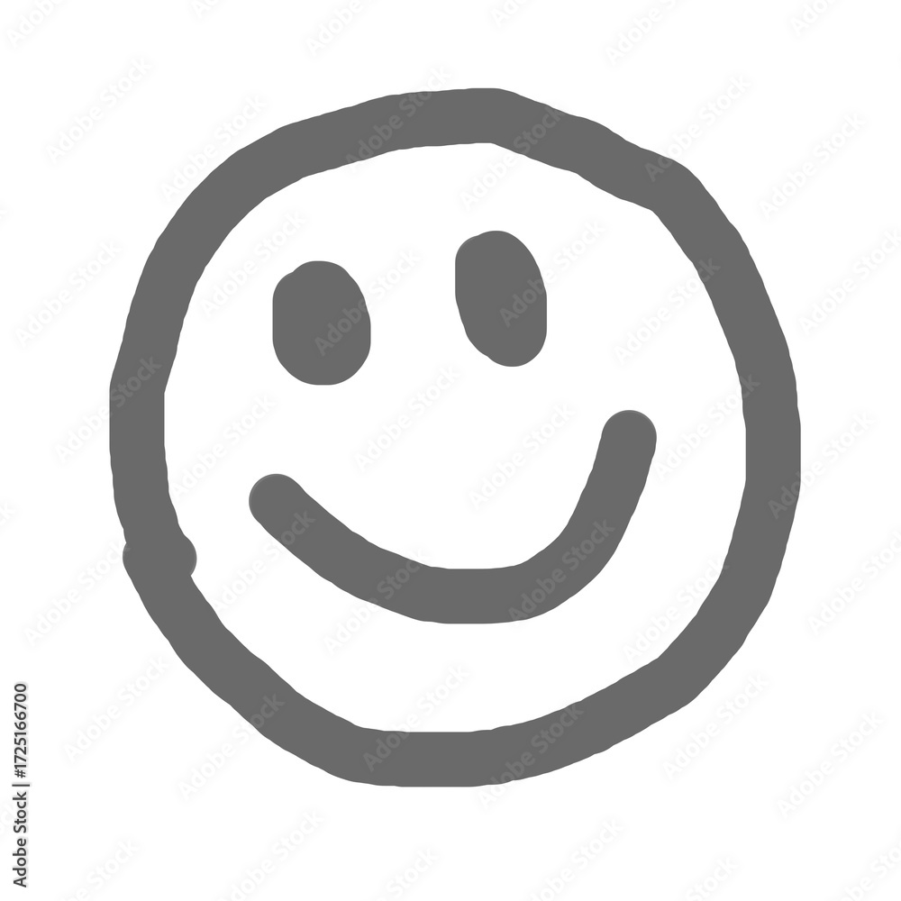 Fototapeta premium hand drawn smily face vector illustration PNG 