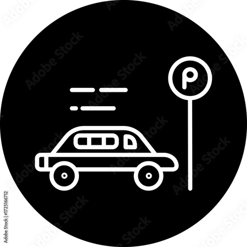 Parking Line Icon Style