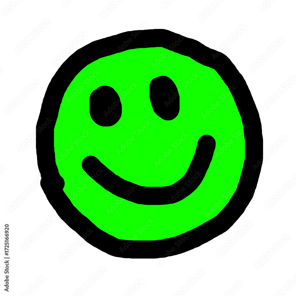 Fototapeta premium hand drawn smily face vector illustration PNG 