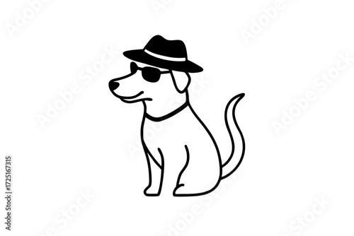 A dog wearing a head & sunglass