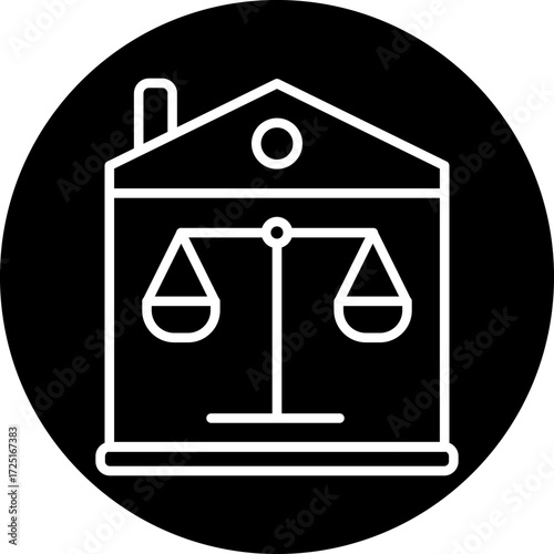 Property Law Line Icon Style