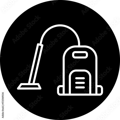 Vacuum Cleaner Line Icon Style