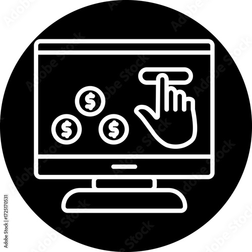 Pay Per Click Line Icon Style