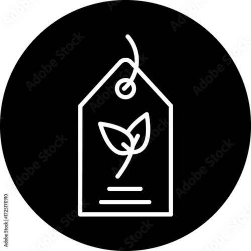 Eco Tag Line Icon Style