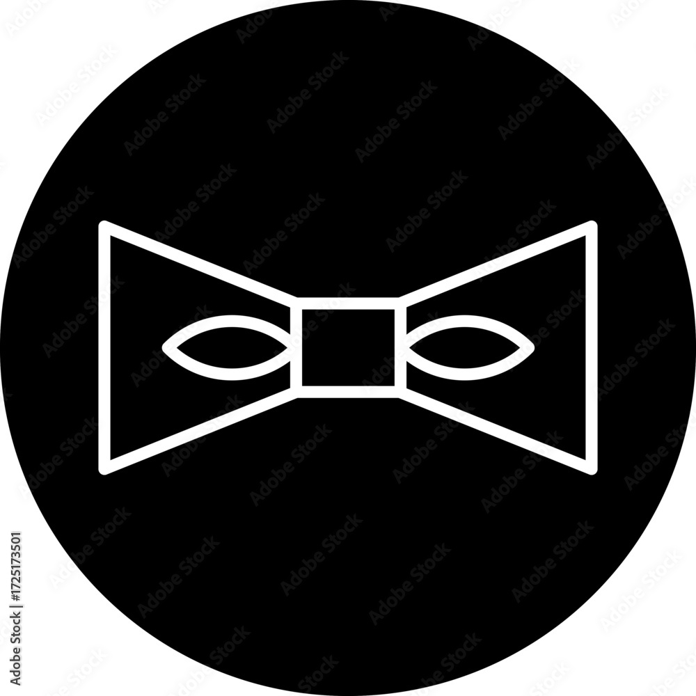 Naklejka premium Bow Line Icon Style