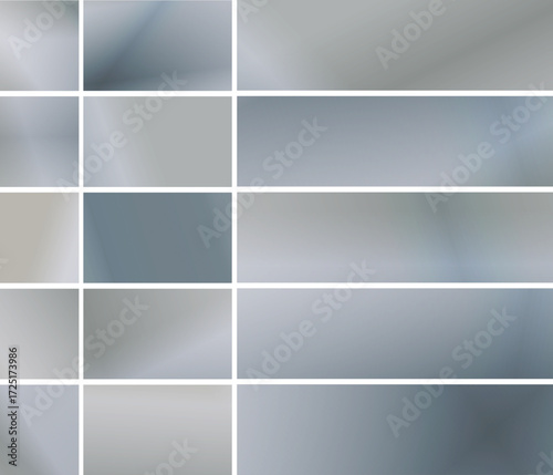A collection of muted gray, red, and brown gradient squares, delicate and neutral, an abstract background set. A modern design template for posters, advertising banners, brochures, flyers, covers, 