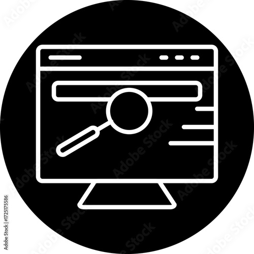 Search Engine Line Icon Style