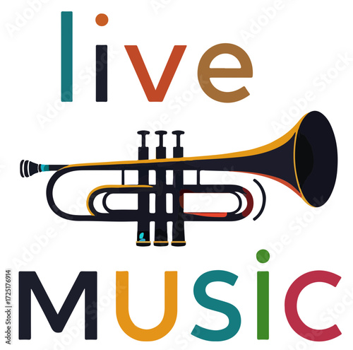 Poster for a live music concert with clarinet .