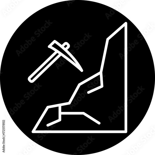 Mining Line Icon Style