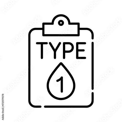type 1 diabetes outline icon
