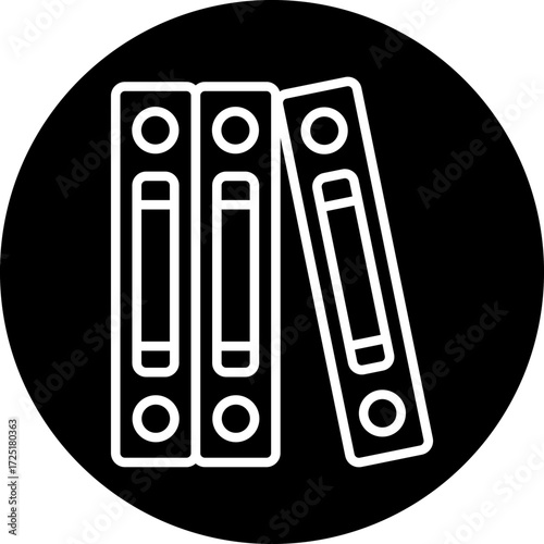 Binders Line Icon Style