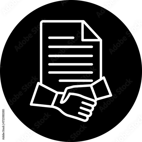 Agreement Line Icon Style