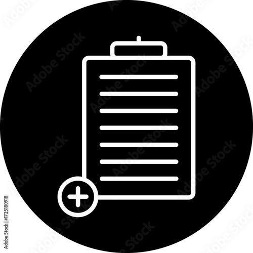 Medical Records Line Icon Style