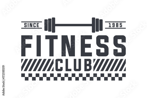 Fitness Gym Badge Club Design Illustration
