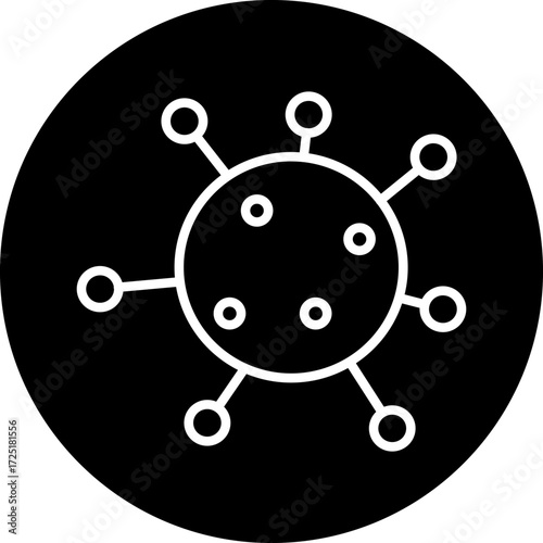 Virus Line Icon Style