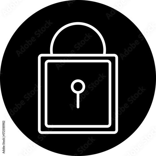 Locked Line Icon Style