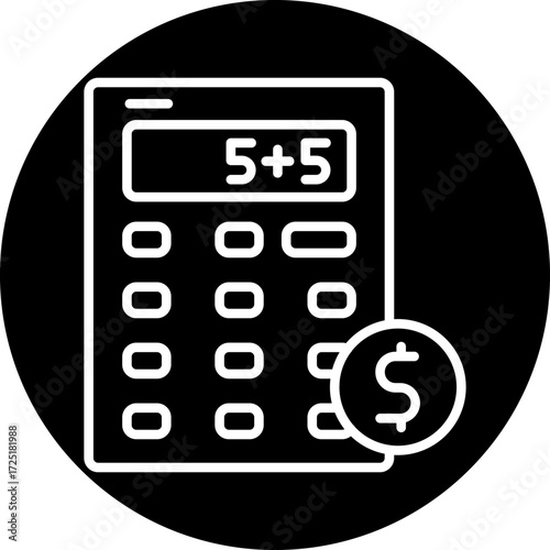 Calculating Line Icon Style