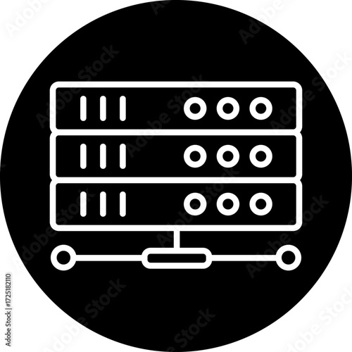 Server Line Icon Style