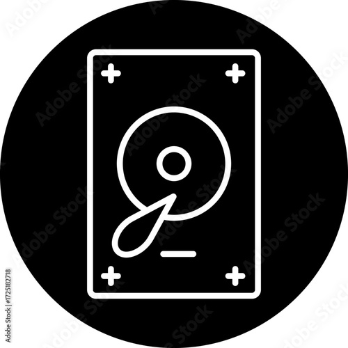 Hard Drive Line Icon Style