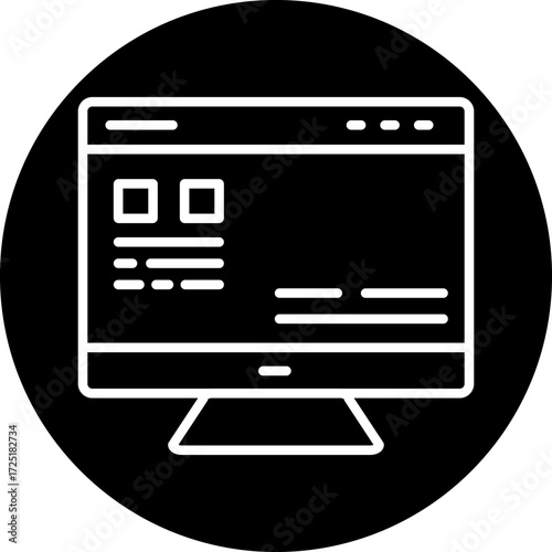Website Coding Line Icon Style