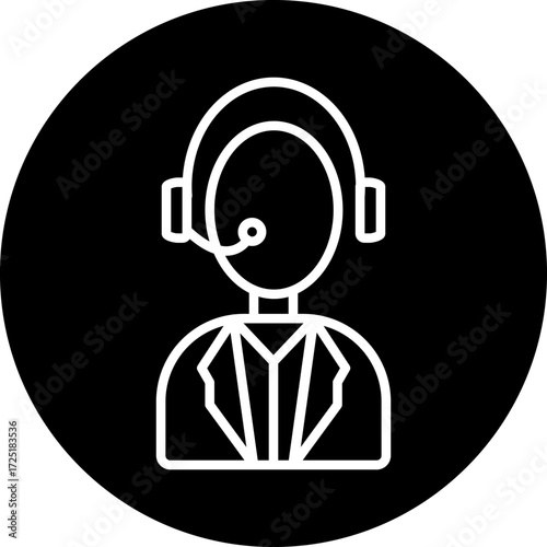 Customer Service Line Icon Style