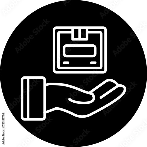Receive Delivery Line Icon Style