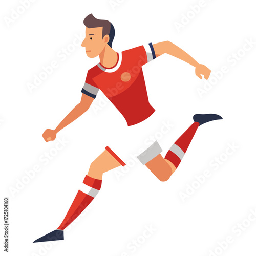 Vector illustration of a soccer player in action