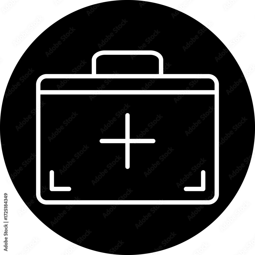 Obraz premium First Aid Kit Line Icon Style