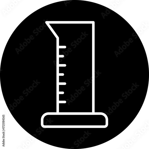 Graduated Cylinder Line Icon Style
