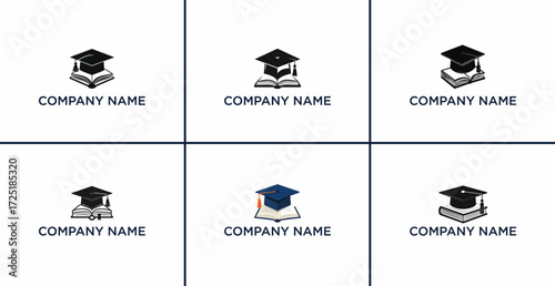Academic Graduation Cap Logo Design