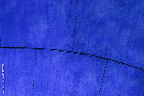 Wallpaper Mural Blue metal plate with rivets. Closeup Torontodigital.ca
