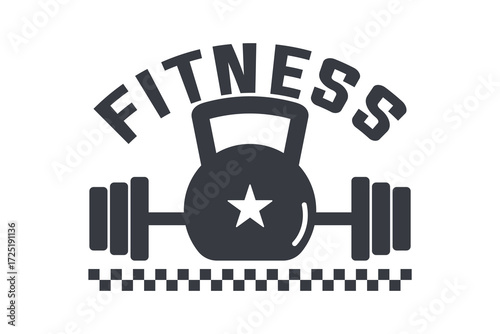 Fitness Lifestyle Gym Club Emblem Design Illustration