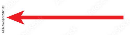 large size black long arrow. Straight long arrow icon. red long arrow pointing to right site in isolated background eps 10.