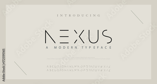 Minimal modern alphabet fonts. Typography minimalist urban digital fashion future creative logo font. vector illustration

