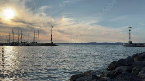 harbor on Lake Balaton in Siófok Hungary