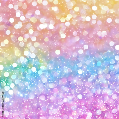 Bright shimmery rainbow glitter background use for banner and backdrop.