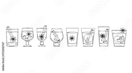 Vector art of mulled wine, isolated