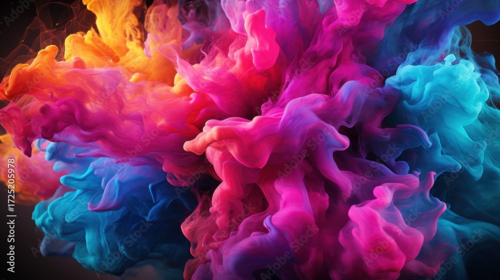 Fototapeta premium Colorful Smoke Cloud Abstract Background Image