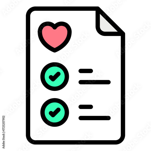 Wishlist vector icon stock illustration