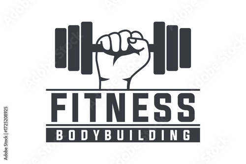 Bodybuilding Fitness Logo Illustration