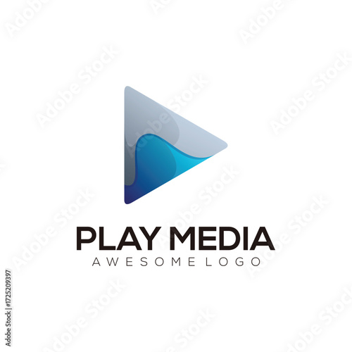 Play colorful logo illustration