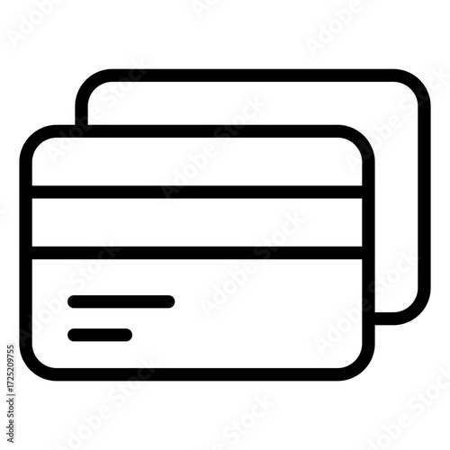 Credit Card vector icon stock illustration