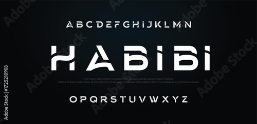 Sport Modern Future Logo Alphabet Font and Number. Typography abstract italic bold fonts technology, sport, movie brand and logos. vector illustration

